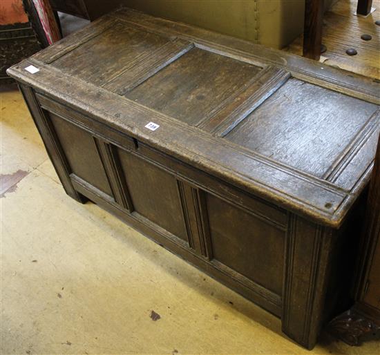 Panelled oak coffer